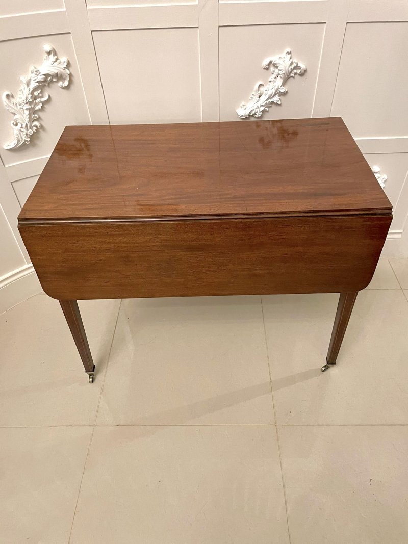 Antique George III Quality Mahogany Pembroke Table - Image 7